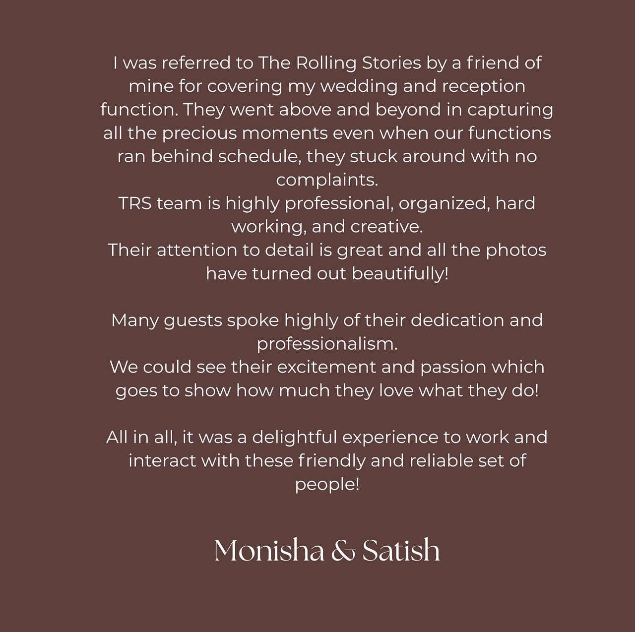 Monisha & Satish 1